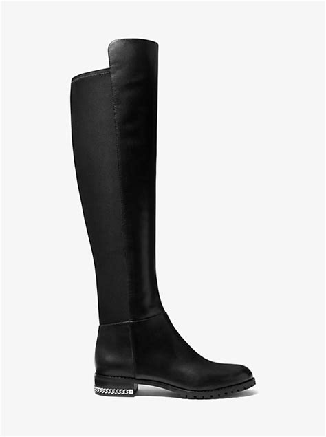 michael kors sabrina stretch leather boots|Sabrina Stretch Leather Boot .